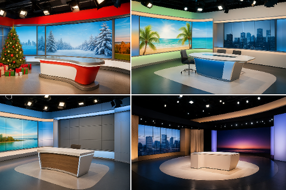 сезонное оформление медиа-студии