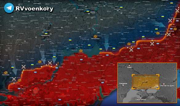 Армия России ведёт огонь по ВСУ по всей линии фронта, — генштаб ВСУ (КАРТА) | Русская весна