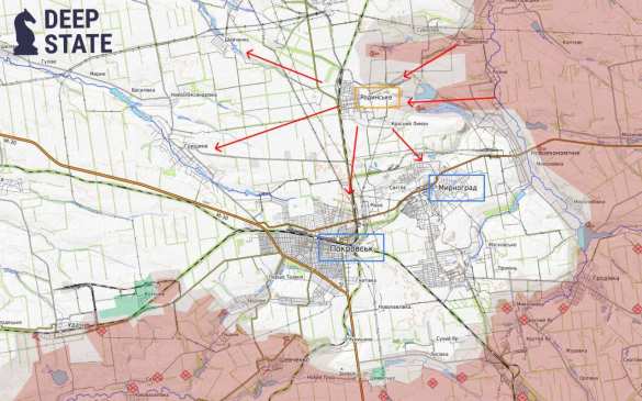 Армия России уже заходит в город Родинское, что в северном тылу от Покровска и Мирнограда (КАРТА) | Русская весна