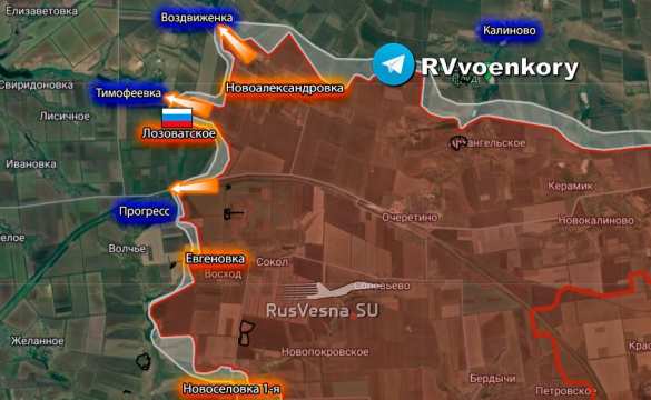 «Отважные» освободили Лозоватское и уже движутся к Тимофеевке, наступая на красноармейском направлении (КАРТА) | Русская весна