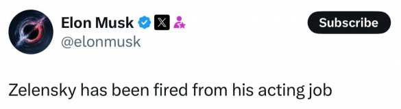 Зеленский уволен с его актёрской работы, — Маск | Русская весна