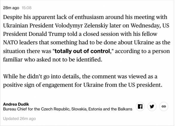 Ситуация на Украине «полностью вышла из-под контроля», — Трамп на закрытой встрече с лидерами НАТО | Русская весна