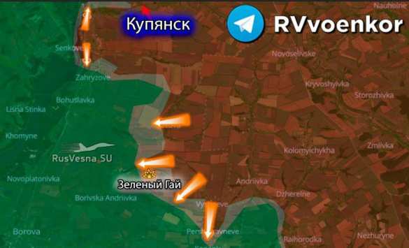 Армия России наступает у Купянска, пробив оборону врага на 2,5 км и выйдя к Зелёному Гаю (КАРТА)  | Русская весна