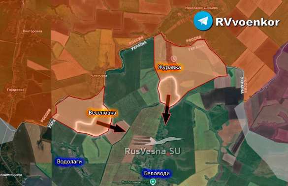 Армия России наступает в Сумской области, выбивая ВСУ из пограничных посёлков (КАРТА) | Русская весна