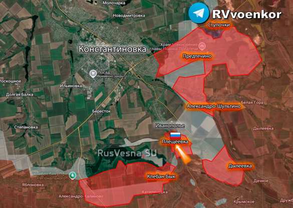 Армия России освободила Плещеевку под Константиновкой (КАРТА) | Русская весна