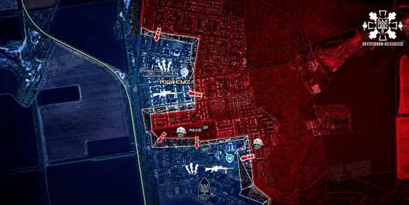 Армия России начала разрезать важный г. Родинское у Покровска на две части (КАРТА) | Русская весна