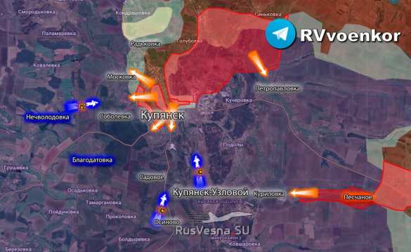 Враг продолжает кровавый «контрнаступ» у Купянска, пытаясь прорвать кольцо окружения (КАРТА) | Русская весна
