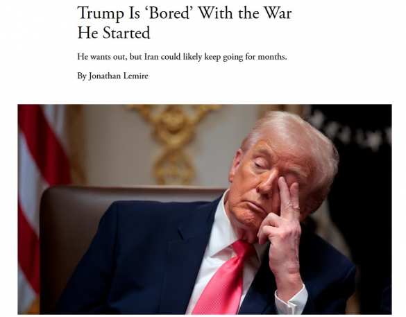 Трамп утомлён войной с Ираном, которую сам начал — The Atlantic | Русская весна