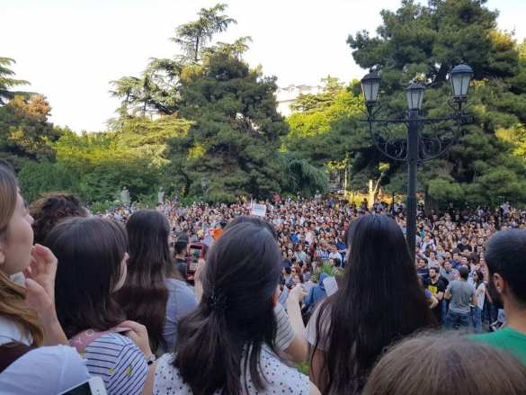 Второй день беспорядков в Грузии: колонна движется к парламенту (+ФОТО, ВИДЕО) | Русская весна