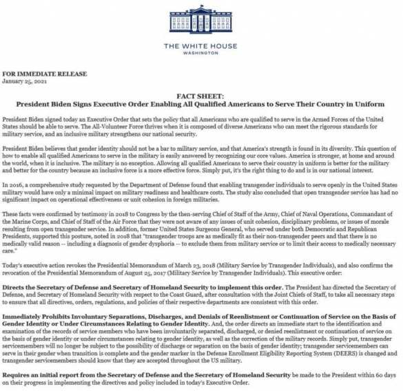 Их нравы: Байден разрешил трансгендерам служить в армии США | Русская весна