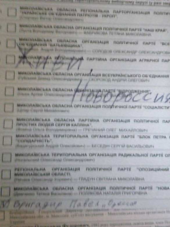 «Живи, Новороссия!»: что пишут на бюллетенях для голосования на Украине (ФОТОЛЕНТА, ВИДЕО) | Русская весна