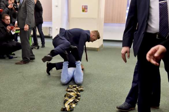 Полуголая украинка напала на президента Чехии (ФОТО, ВИДЕО) | Русская весна