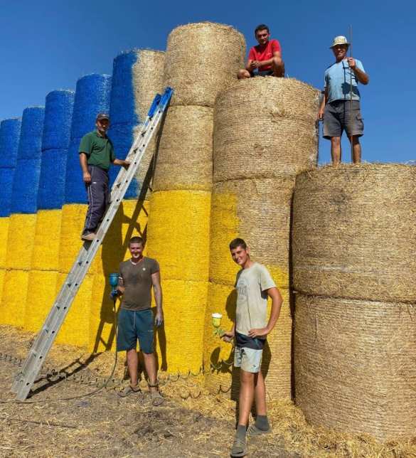 «Страна сходит с ума»: на Украине создали гигантский флаг из соломы (ФОТО) | Русская весна