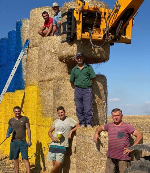 «Страна сходит с ума»: на Украине создали гигантский флаг из соломы (ФОТО) | Русская весна
