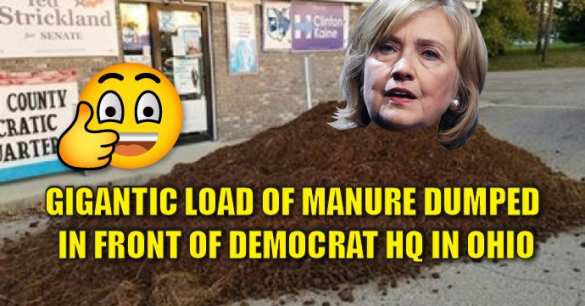 Перед офисом партии Клинтон вывалили кучу навоза (ФОТО) | Русская весна
