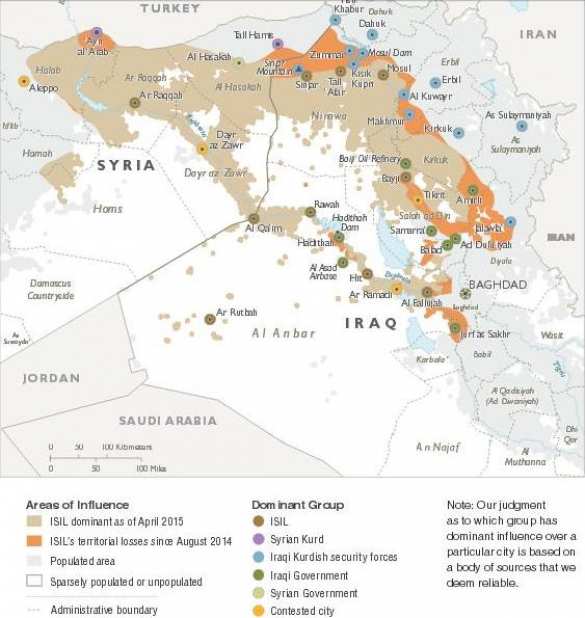 Пентагон подсчитал потери территорий ИГИЛ с августа 2014 г. (КАРТА) | Русская весна