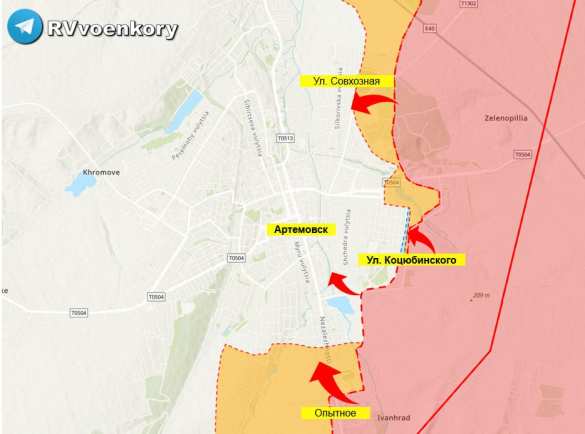 ЧВК «Вагнер» с боями продвигается в Артёмовске (КАРТА) | Русская весна