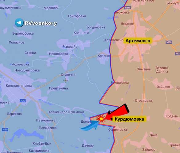 Кровавый провал наступления на фланге Артёмовска: колонну ВСУ ждал сюрприз (КАРТА) | Русская весна