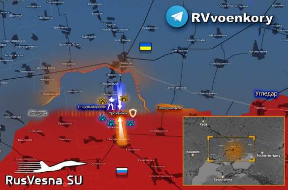 Тяжёлые бои на юге: враг продолжает атаковать Урожайное на стыке Запорожья и ДНР (КАРТА) | Русская весна