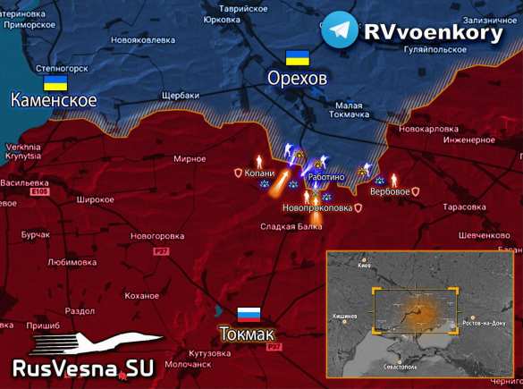 Продолжаются тяжёлые бои между Работино и Копани, враг штурмует окопы, пытаясь прорвать оборону (КАРТА) | Русская весна