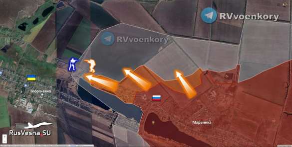 Штурм Георгиевки: Армия России выбила ВСУ из квартала у водоёма и из ряда опорников в посадках (КАРТА) | Русская весна