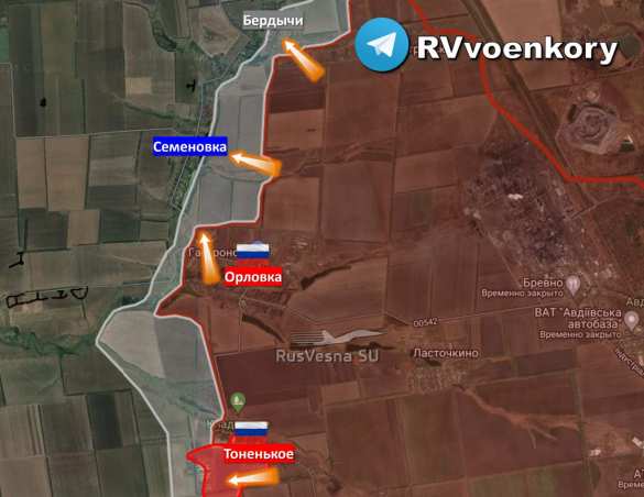 «Отважные» наступают у Авдеевки, линия фронта смещается на запад (КАРТА) | Русская весна