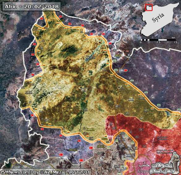 Сирия: Турецкие войска и боевики захватывают большую часть курдского Африна, угрожая столкновением с САА (КАРТА) | Русская весна