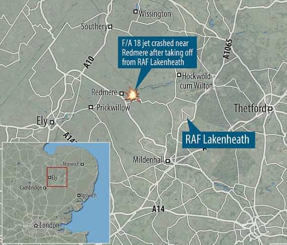 Американский истребитель разбился в Великобритании, пилот, возможно, погиб (КАРТА) | Русская весна