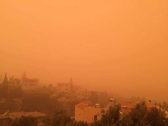 Кровавое небо над Критом: греческий остров оказался в плену африканской пыли (ФОТО, ВИДЕО) | Русская весна