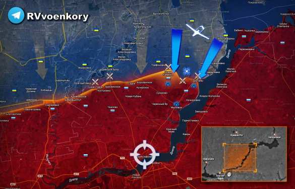Враг пошёл в наступление на юге, пытаясь прорваться к Бериславу (КАРТА) | Русская весна