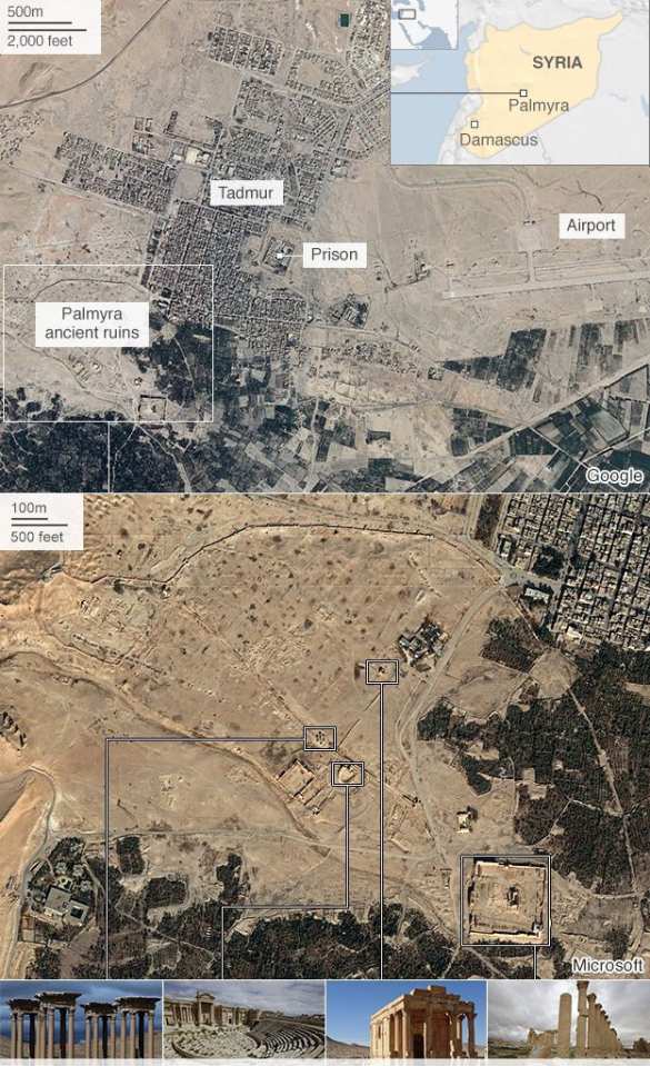 ВАЖНО: В Пальмире террористы ИГИЛ уничтожили фасад знаменитого римского амфитеатра — кадры со спутника (+ФОТО) | Русская весна