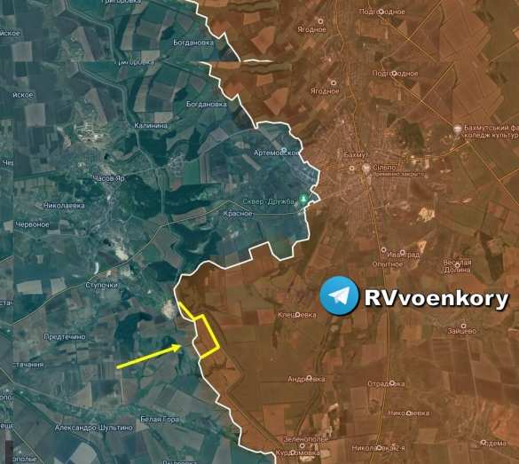 Под Бахмутом ВСУ нанесли контрудар, вклинившись в российскую оборону (КАРТА) | Русская весна