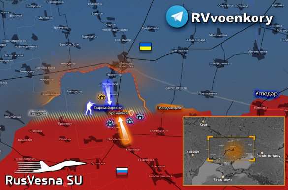 Армия России перешла в контратаку на Старомайорское (КАРТА) | Русская весна