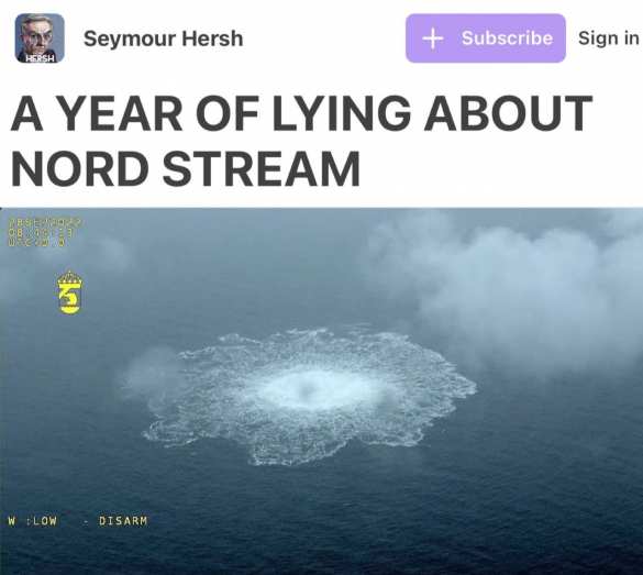 Год лжи о «Северном потоке»: американский журналист Херш опубликовал новый материал (ФОТО) | Русская весна