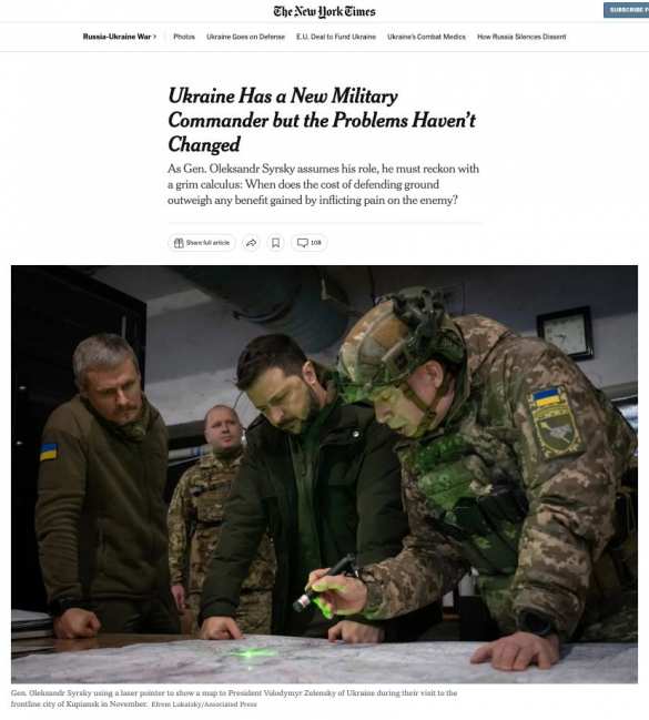 ВСУ ждёт «стремительный коллапс» на фронте уже в этом году — New York Times | Русская весна