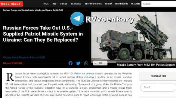 Новые системы ПВО Patriot на Украину поставляться больше не будут — Military Watch Magazine | Русская весна
