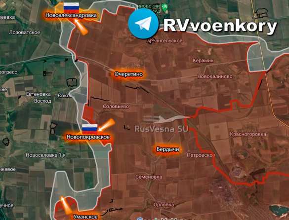 «Отважные» выбили ВСУ из Новоалександровки и Новопокровского, продолжая разгром врага за Авдеевкой (КАРТА) | Русская весна