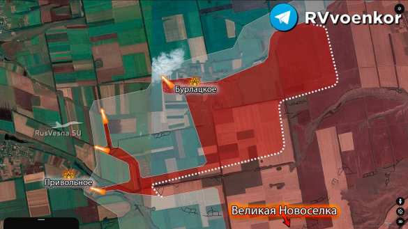 Армия России продвинулась широким фронтом, взяв Бурлацкое и завершая зачистку Привольного (КАРТА) | Русская весна