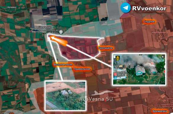 Армия России прорвалась в н. п. Шевченко, прорываясь к Днепропетровской области на ещё одном участке (КАРТА) | Русская весна