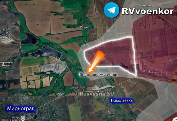 «Отважные» прорвались и заняли часть Новоэкономического под Мирноградом (КАРТА) | Русская весна