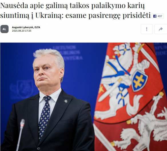 Президент Литвы заявил, что его страна отправит войска на Украину | Русская весна