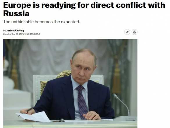 Европа готовится к прямому конфликту с Россией — Vox | Русская весна