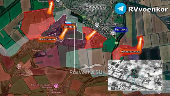 Армия России прорвалась на западе и в центре Покровска! (КАРТА) | Русская весна