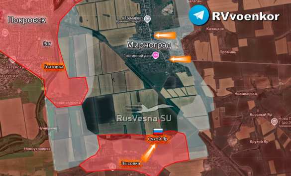 Армия России освободила Сухой Яр в Покровском котле, — Минобороны (КАРТА) | Русская весна