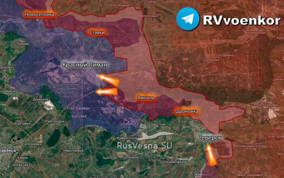 Армия России развивает наступление у Лимана и формирует Северский «котёл» (КАРТА) | Русская весна