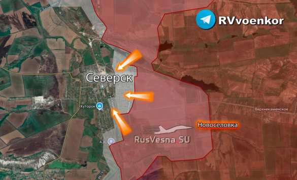 Армия России штурмует центр Северска, прорвав самый мощный укрепрайон ВСУ на Донбассе (КАРТА) | Русская весна