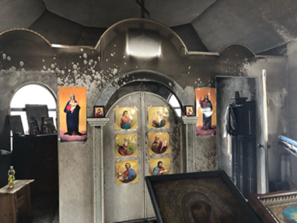 В Киеве подожгли часовню Московского патриархата (ФОТО) | Русская весна