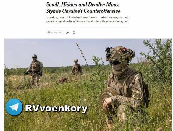 Минные поля России на пути наступления тормозят и уничтожают ВСУ — New York Times | Русская весна