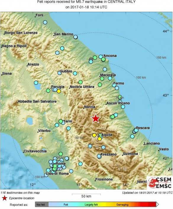 В Италии произошло новое мощное землетрясение (+ВИДЕО, КАРТА) | Русская весна