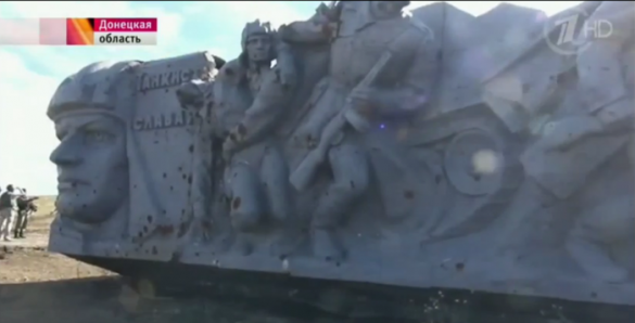 Флаг ДНР над Саур-Могилой (видео, фото) | Русская весна